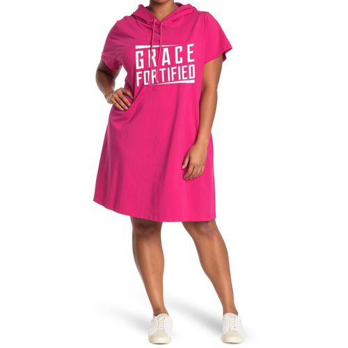 Hooded Short Gown- Pink