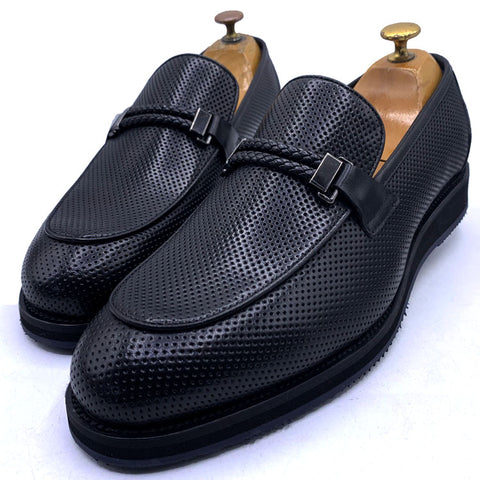 Men Glossy Tassel Brogue Leather Shoes