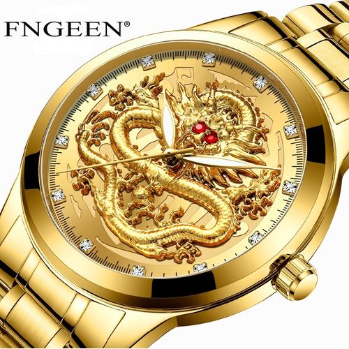 Men's Wrist Watch Quartz Dragon Luminous