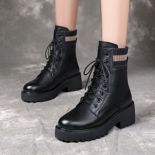 Sexy Mid-Low Heeled Boots
