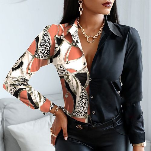 Women's Clash Printed Blouse