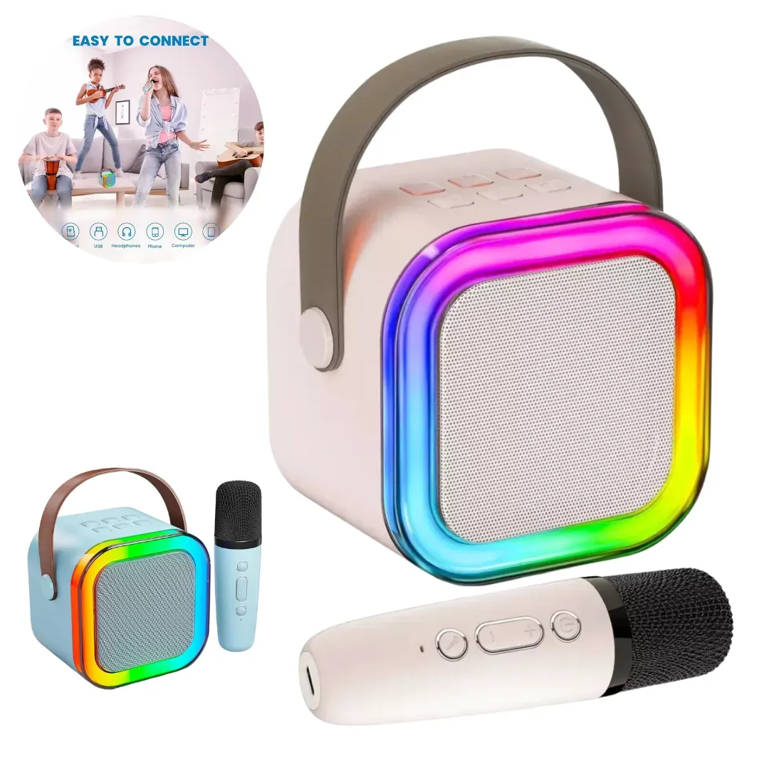 Parlante Karaoke Portátil Mini Con Micrófono Inalámbrico