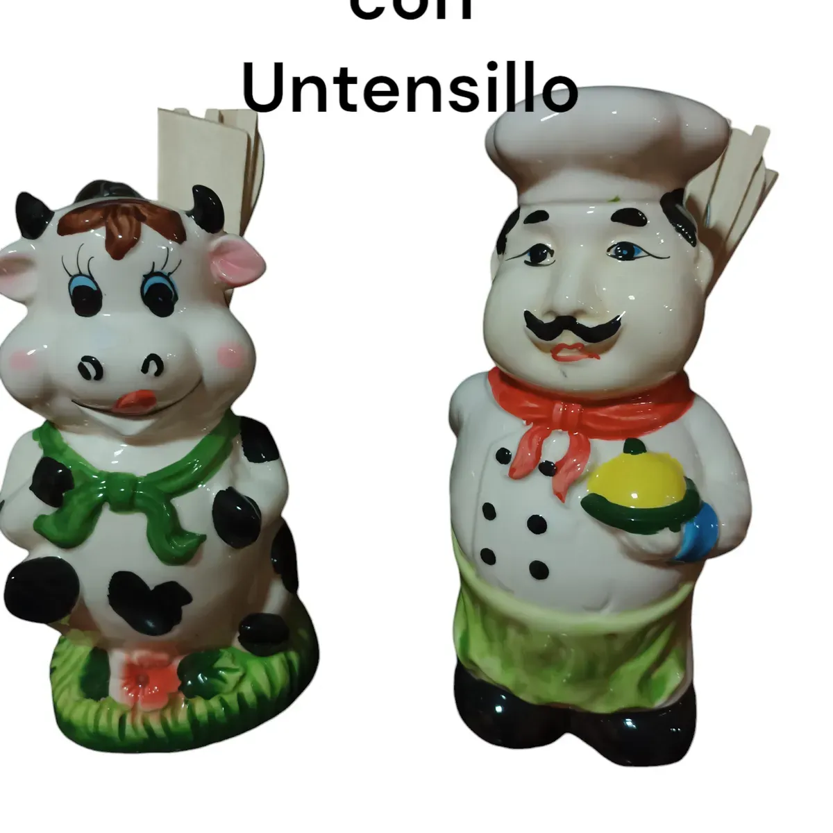 set cocinero y cocinera con utencillo