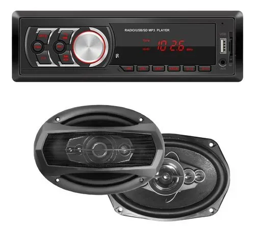 Estereo para auto frente fijo  bluethooth y  2 parlantes