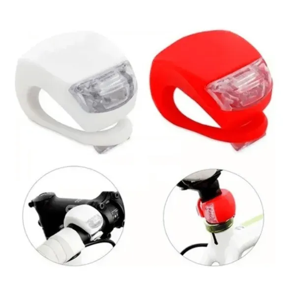 LUCES LED SILICONA A PILAS X 2 BLANCA Y  ROJA