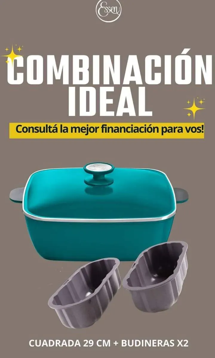OLLA CUADRADA Y BUDINERAS 