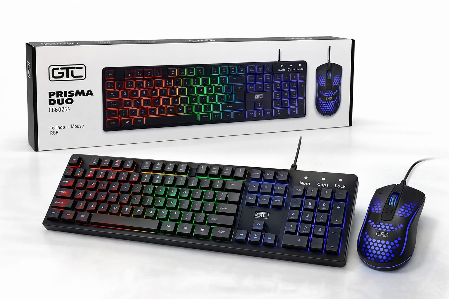 COMBO TECLADO Y MOUSE GAMER RGB