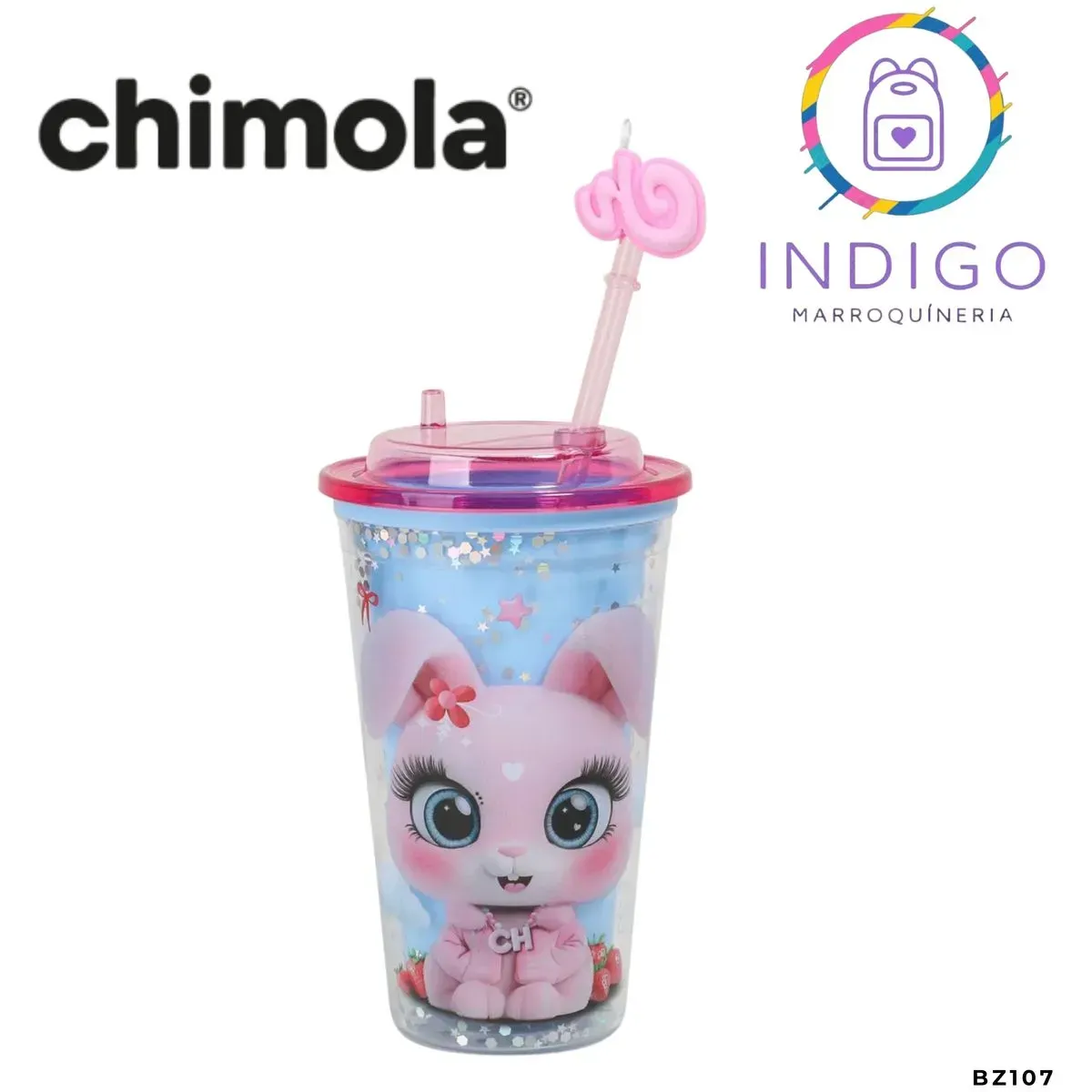 Vaso Acrílico Spark Bunny 500ml Chimola