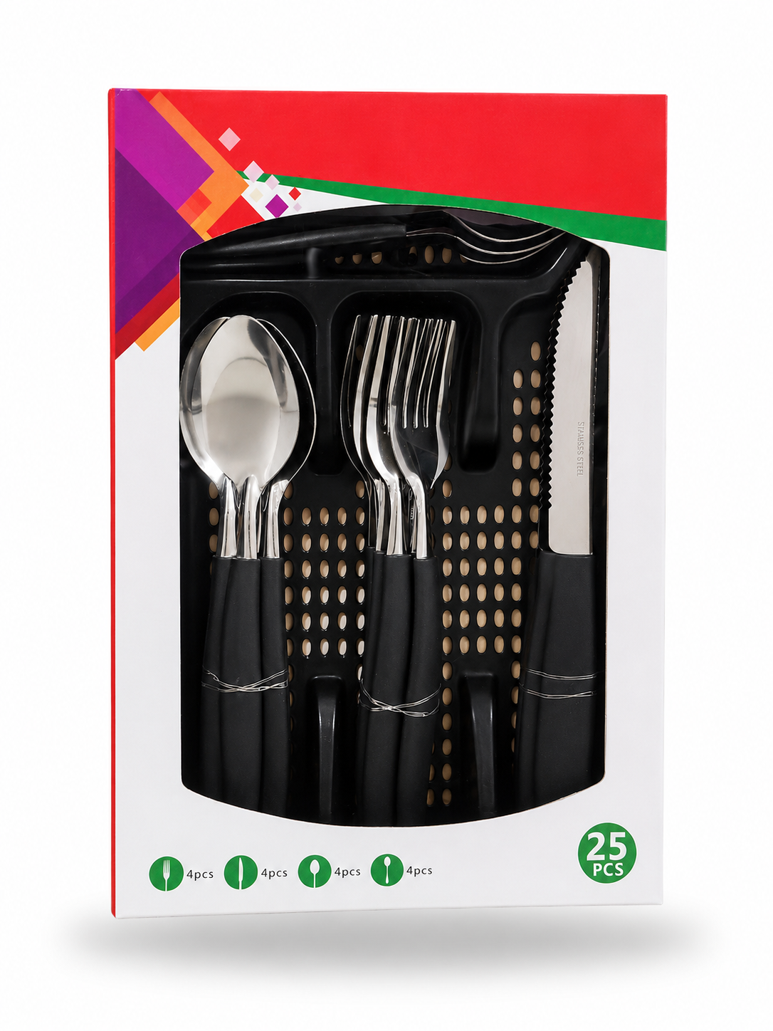 SET CUBIERTOS 25 PZS
