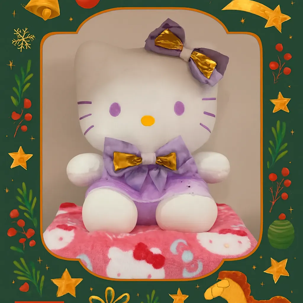 PELUCHE CON MANTA HELLO KITTY