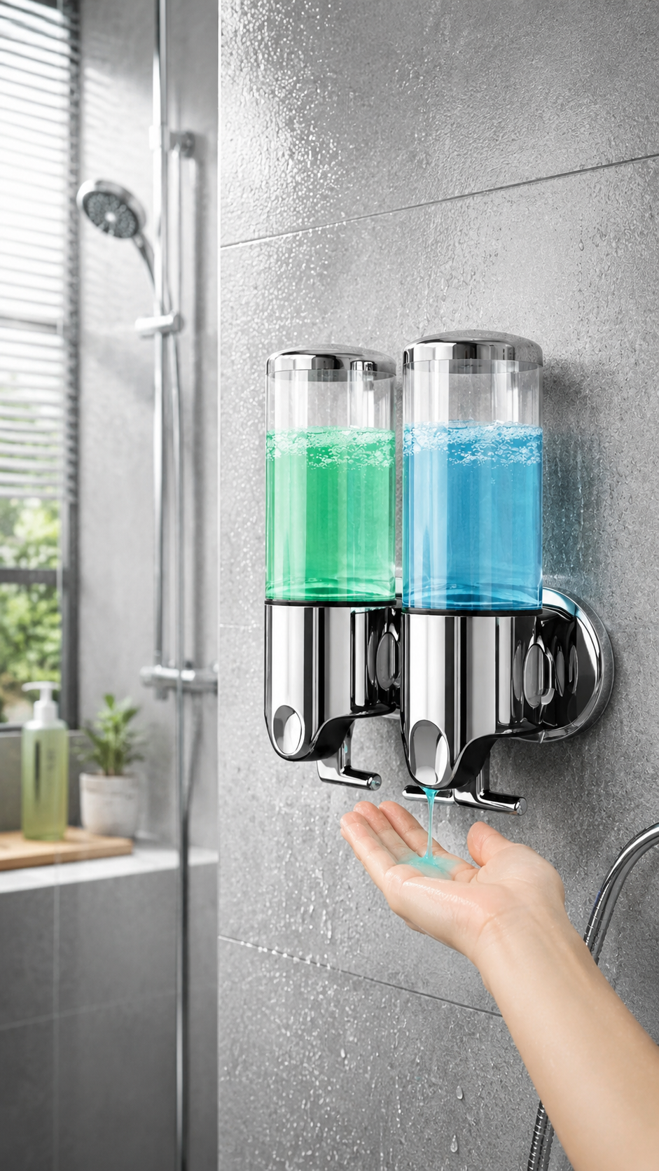DISPENSER DOBLE SHAMPOO/JABON