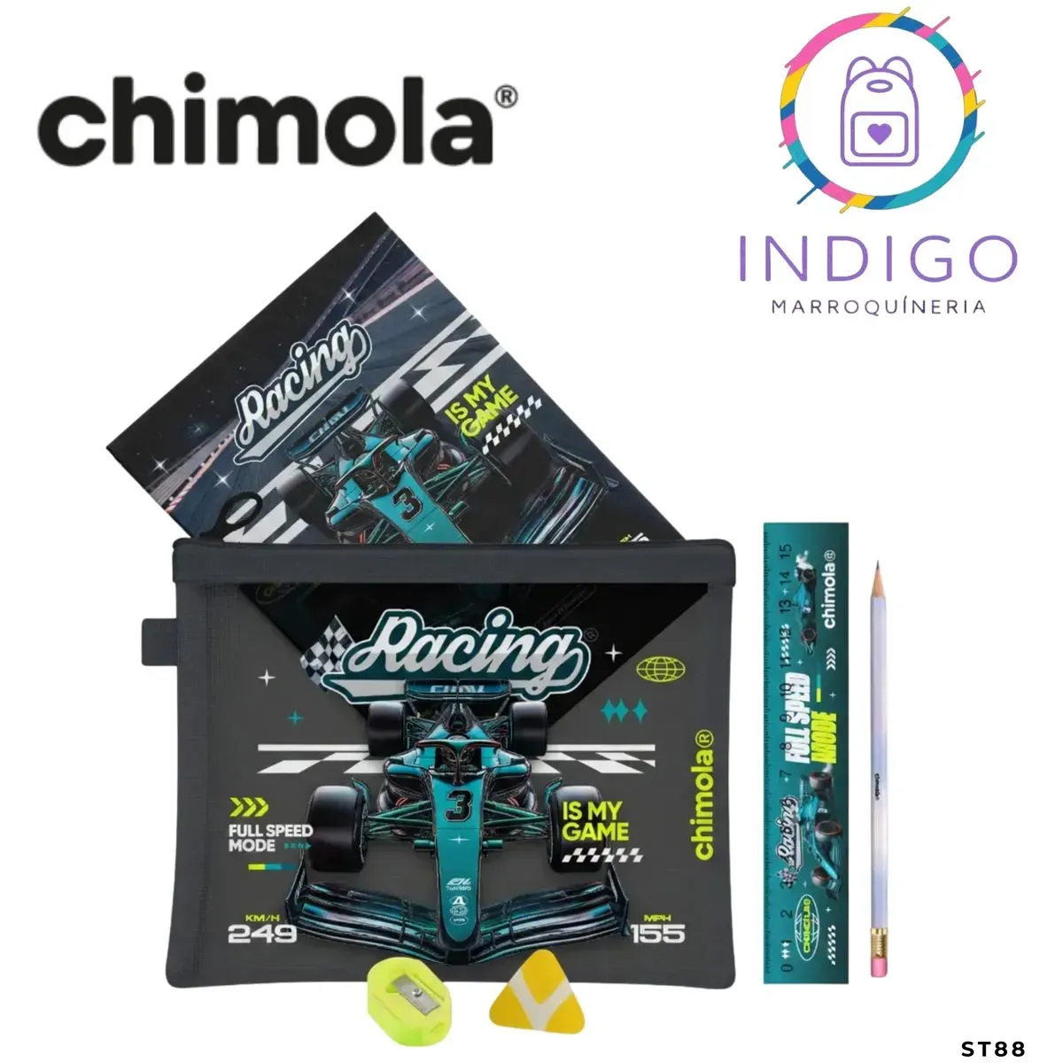 Set Escolar Racing Car Chimola