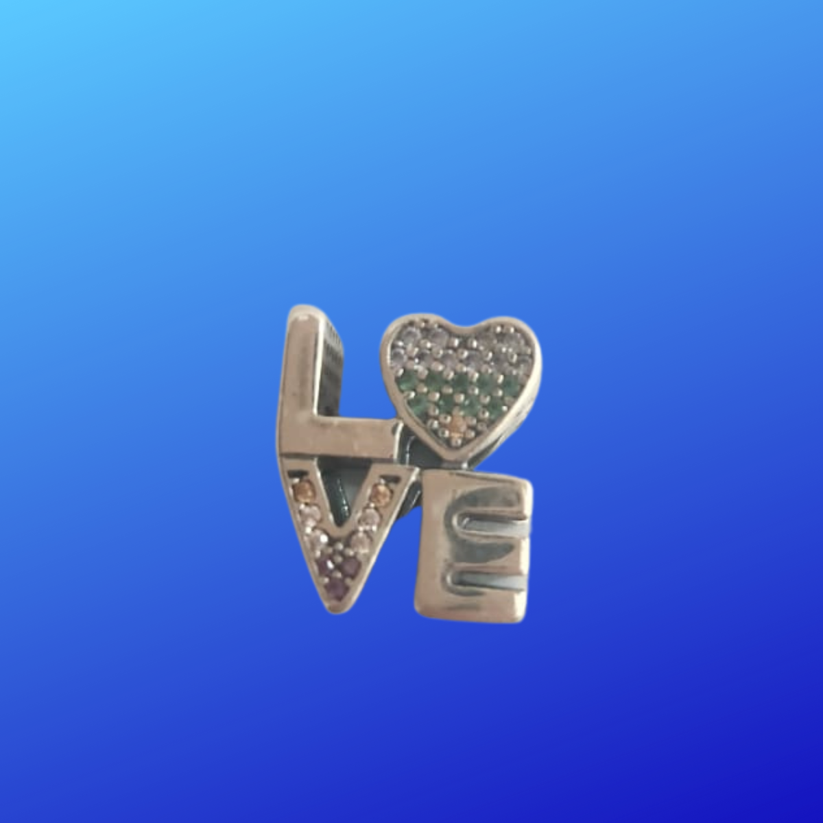 Dije LOVE multicolor Plata 925