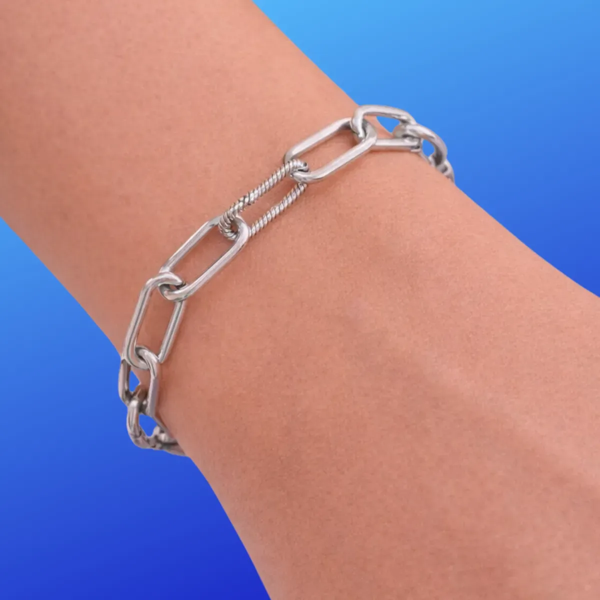 Pulsera Eslabones detalles  texturados