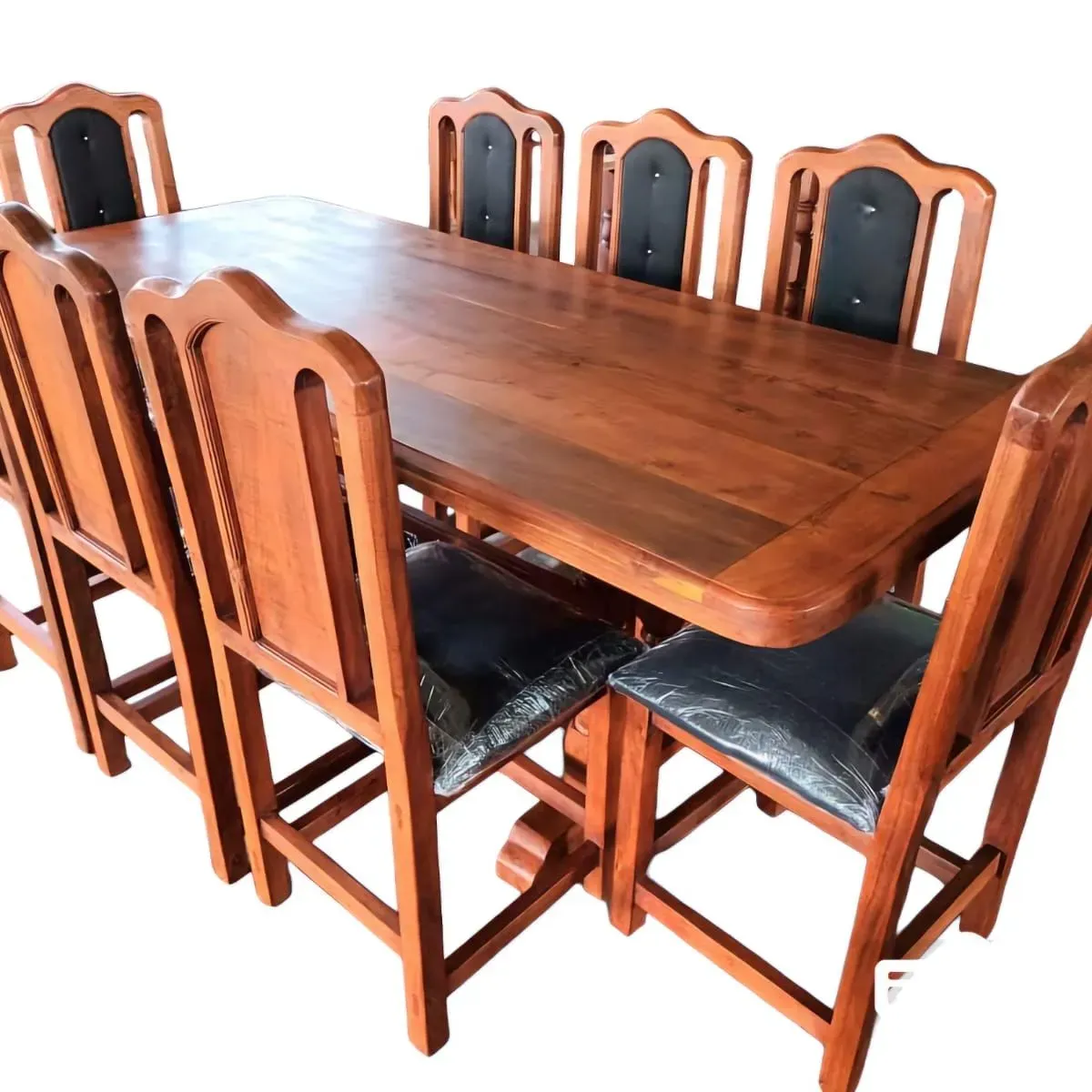MESA RECT. Y 8 SILLAS TAPIZADAS