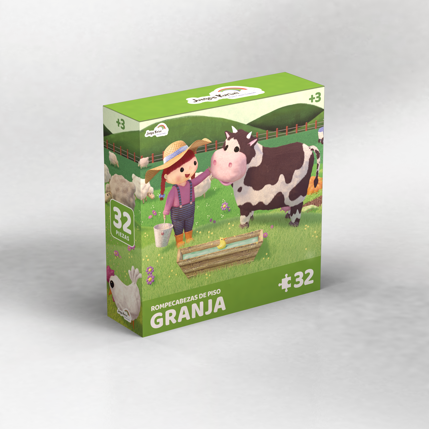 ROMPECABEZAS DE PISO 32 PIEZAS GRANJA