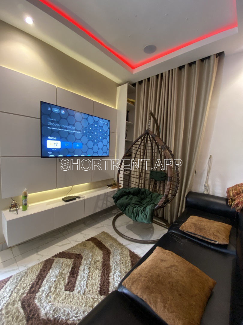 Modern 2-Bedroom Apartment + Palour — ₦120,000/night — Generator & Inverter — Parking — Internet