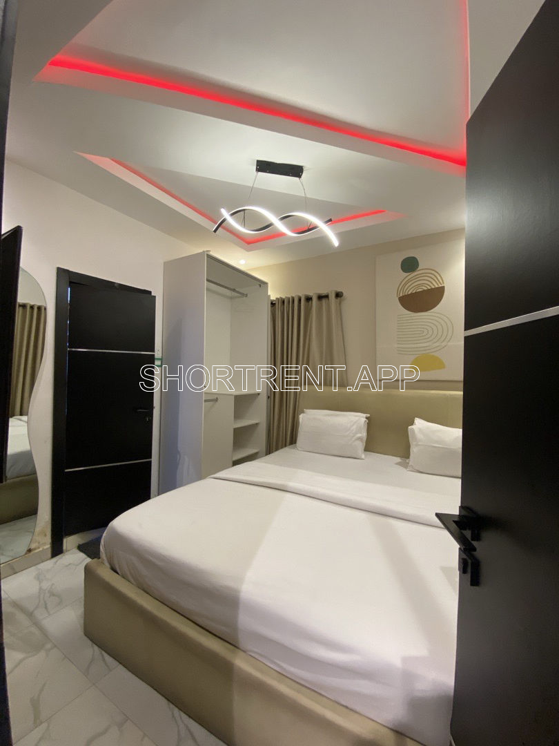 Modern 2-Bedroom Apartment + Palour — ₦120,000/night — Generator & Inverter — Parking — Internet