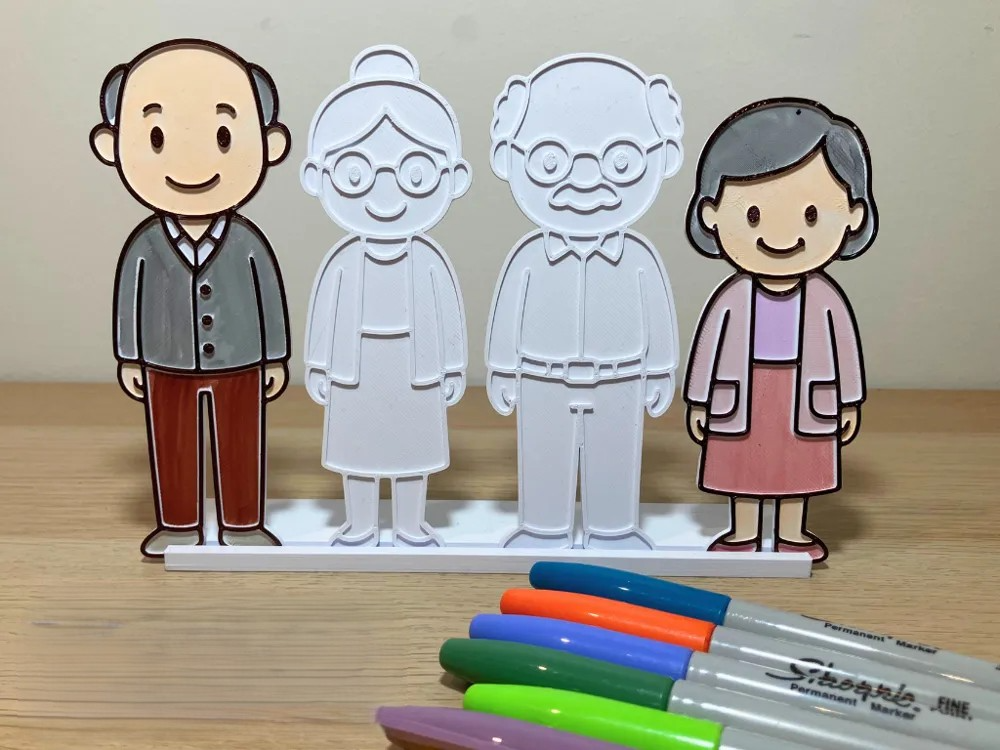 Color Again - Grand Parents (Pack Of 4)