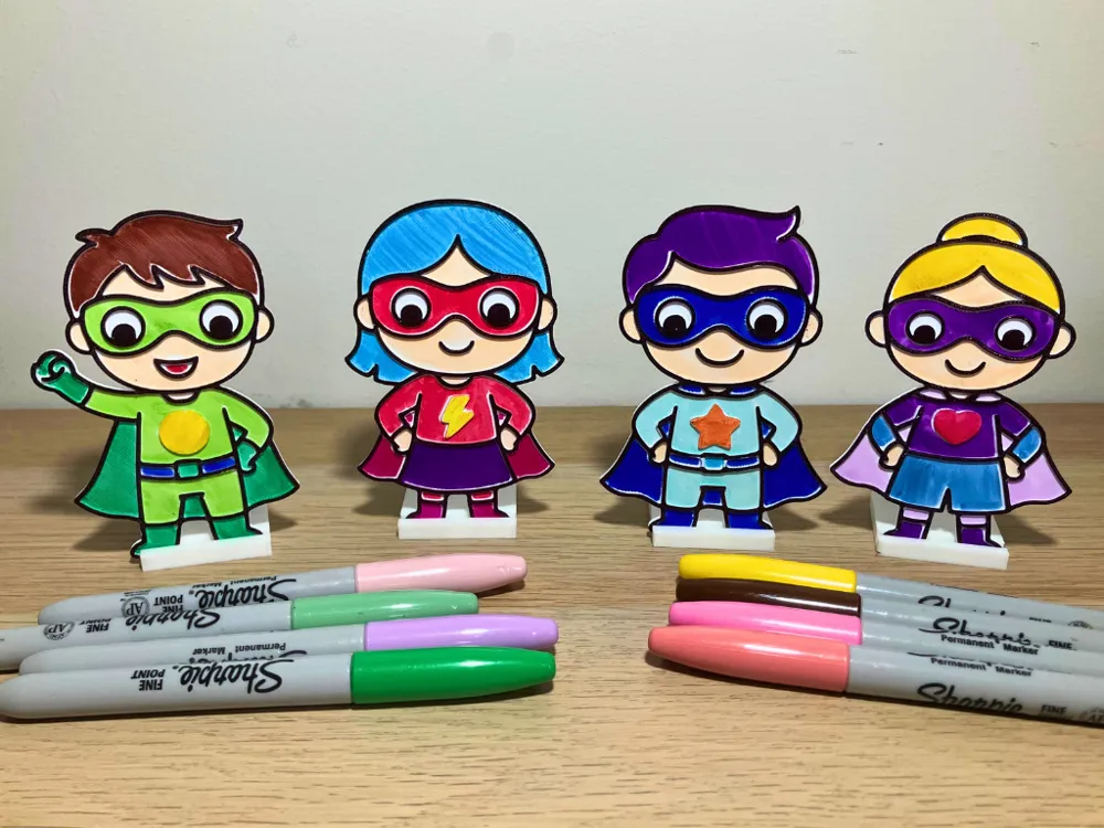 Color Again - Super Kids (Pack Of 4)