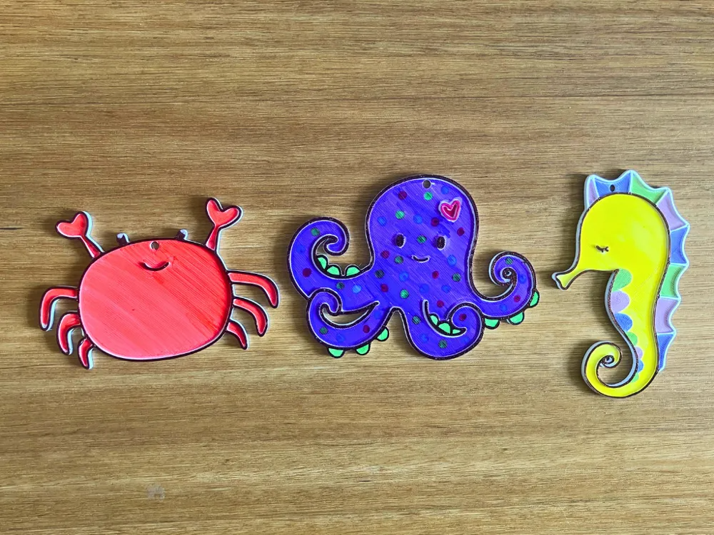 Color Again - Sea Animals (Pack Of 3)