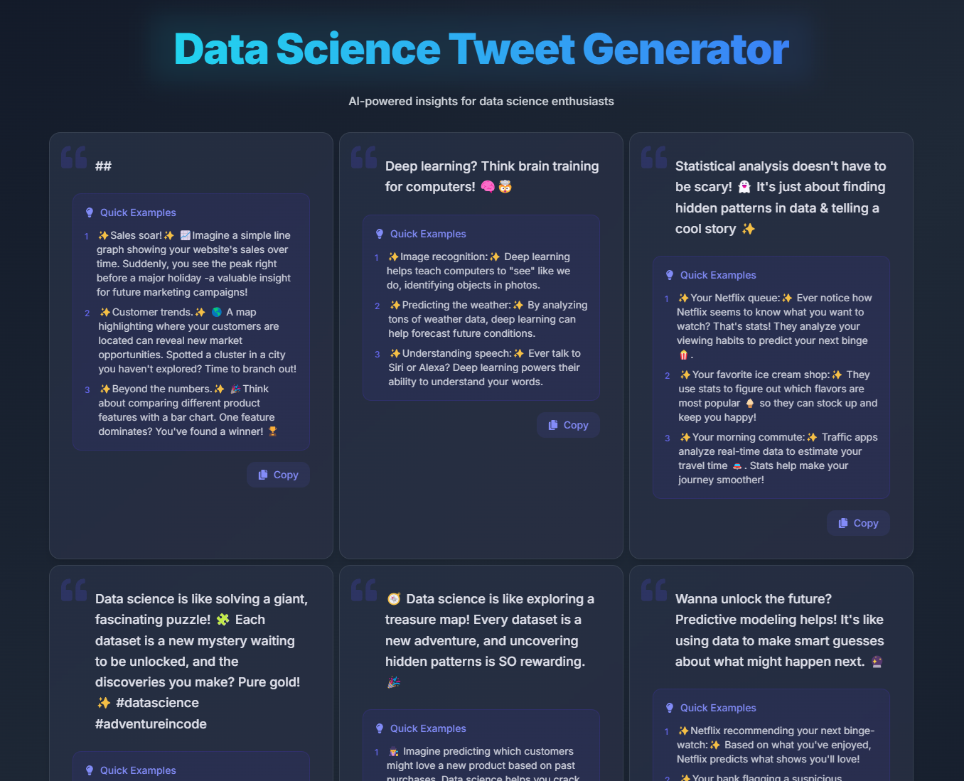DataScienceTweetGenerator
