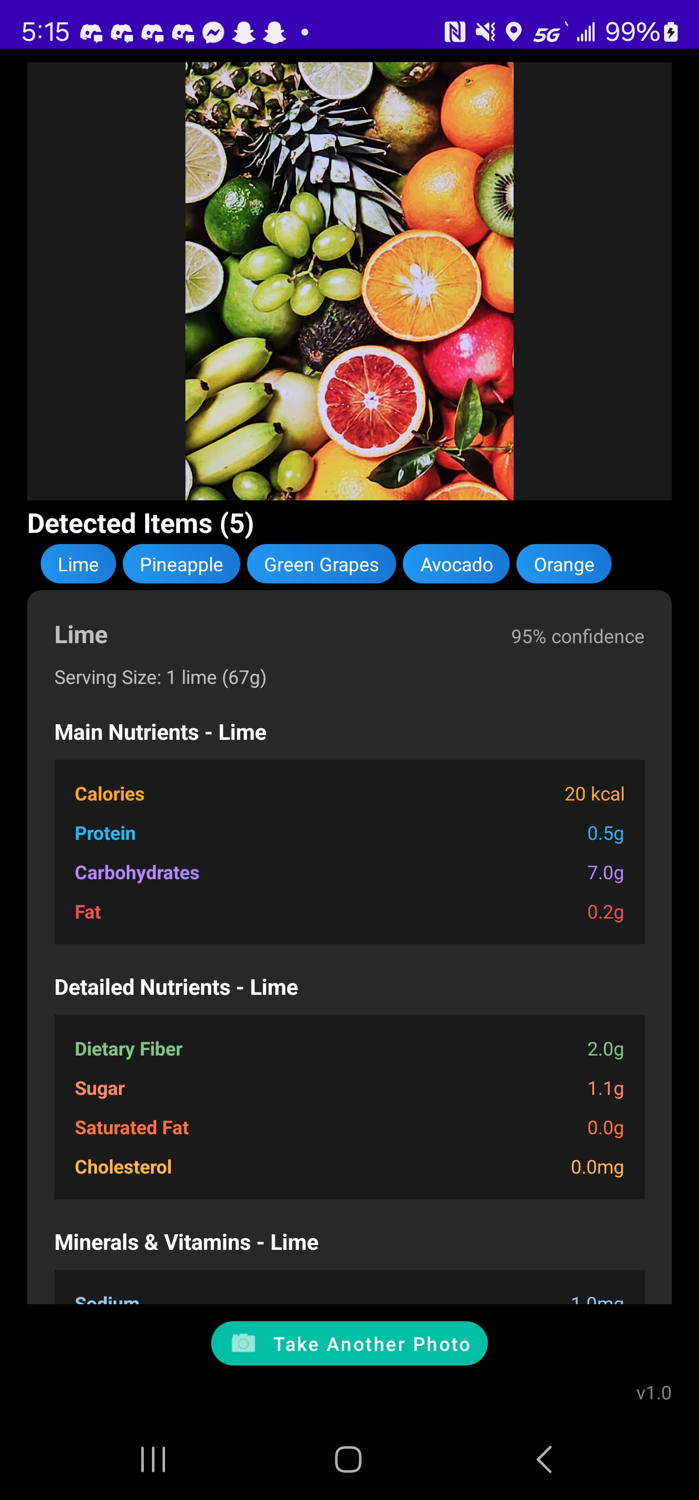 Android-NutritionRecognition