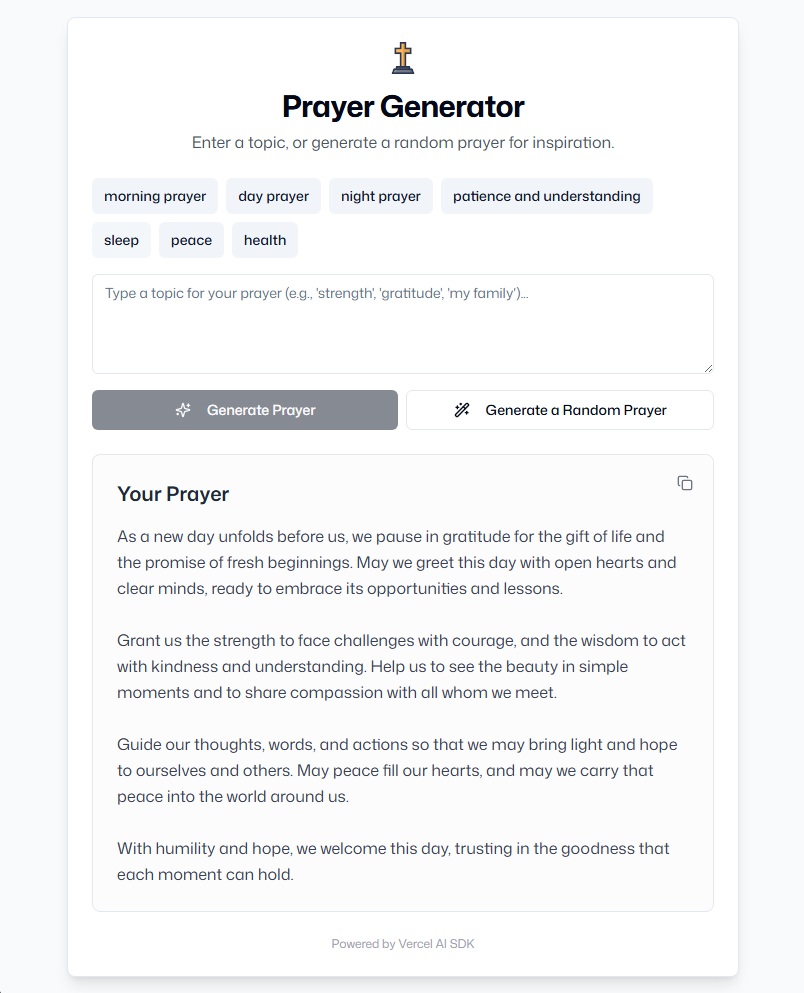 PrayerGenerator