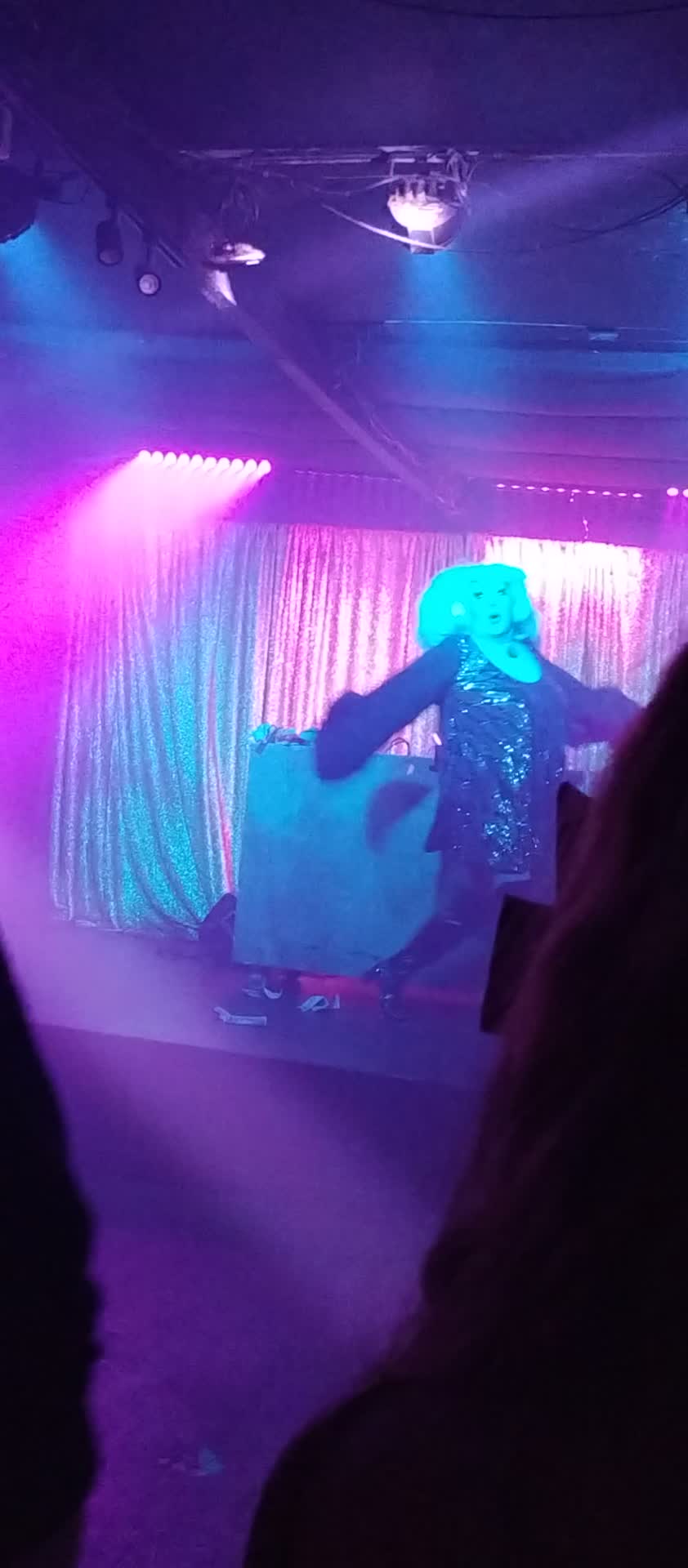 Lady bunnies disco tea party. She's a legendary drag queen :-). #dragqueen #fun #vegan #Disco