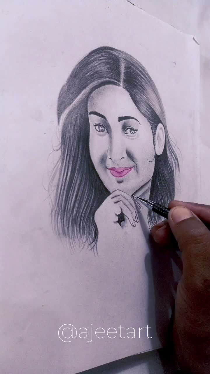 Realistic face drawing 🎨 #artist