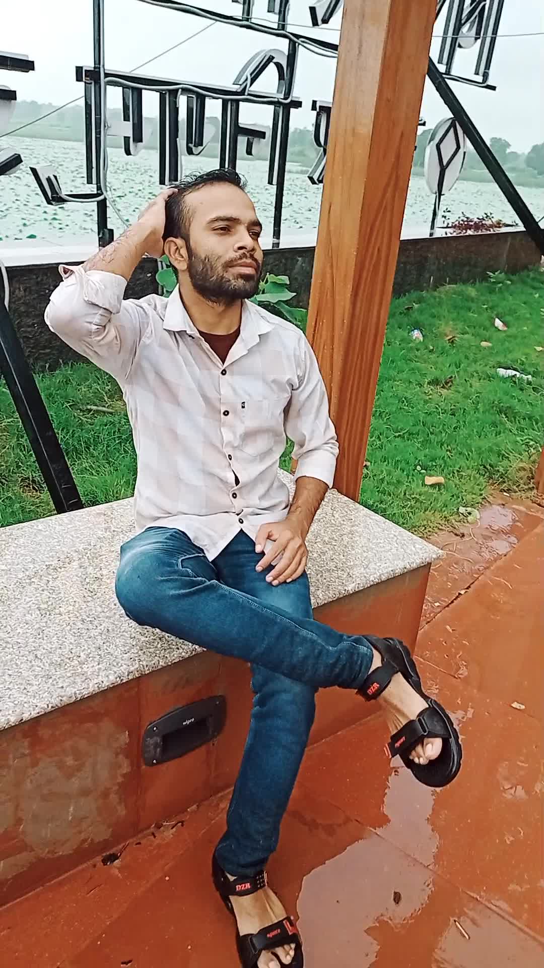 Enjoying rain