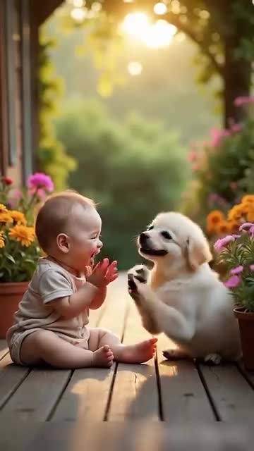 This AI vedio Generate by Google veo3#reelitfeelit #vkcouple04 #fyp #ai#cutebabyanimals