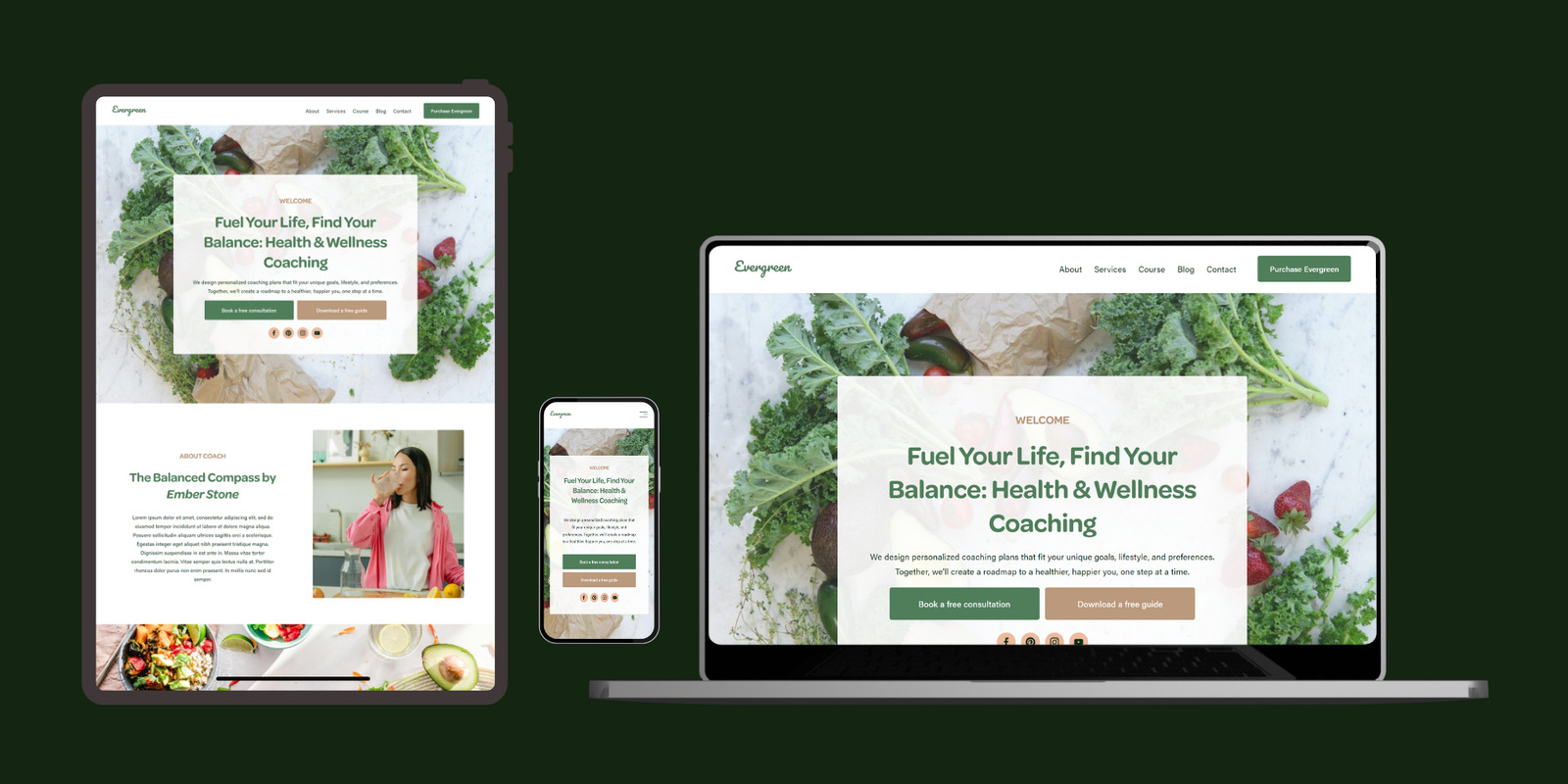 Evergreen Coaching Website
