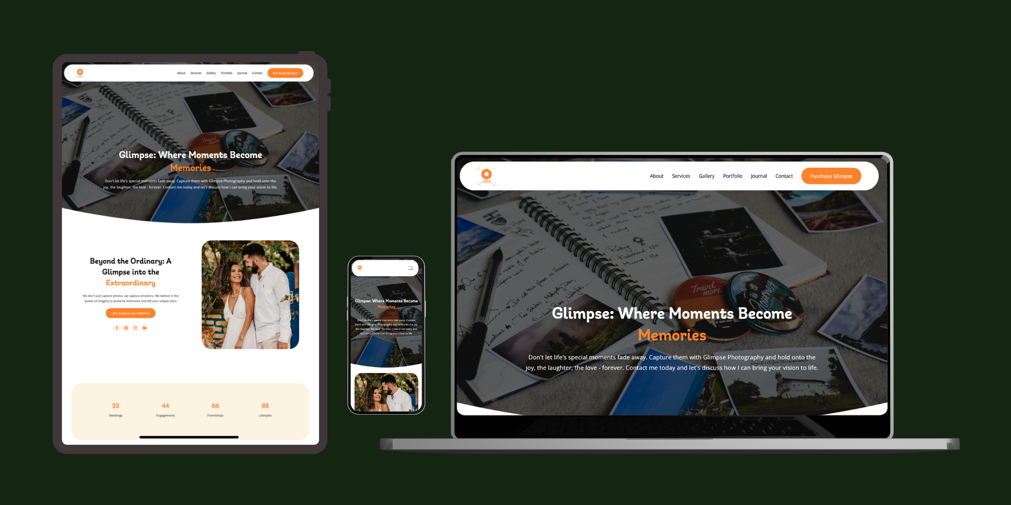 Glimpse Photography Website