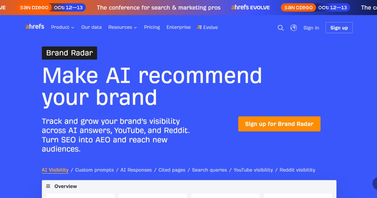 Ahrefs Brand Radar