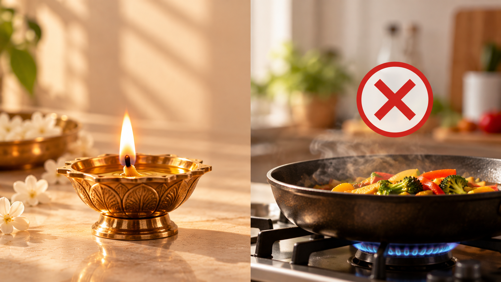 Pooja oil for diya lighting and religious rituals, not for cooking