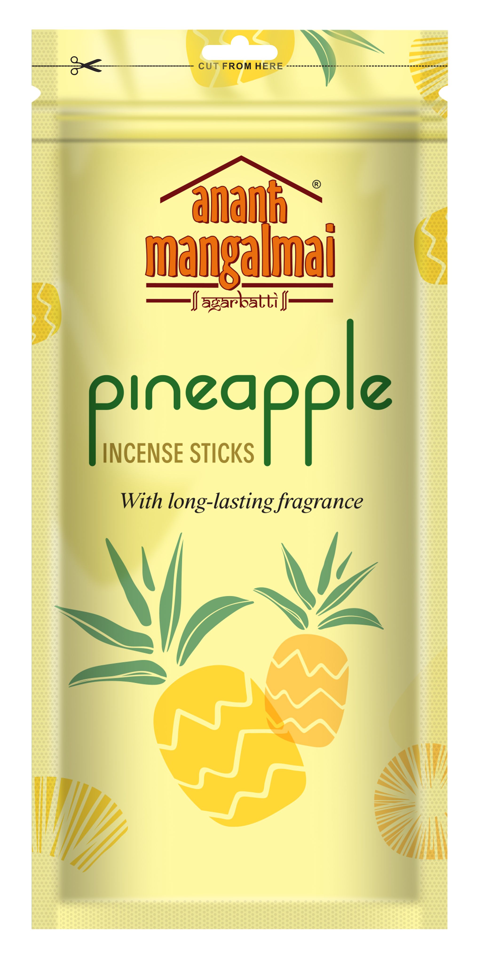 Ananth Mangalmai Pineapple Agarbatti Zipper Pouch