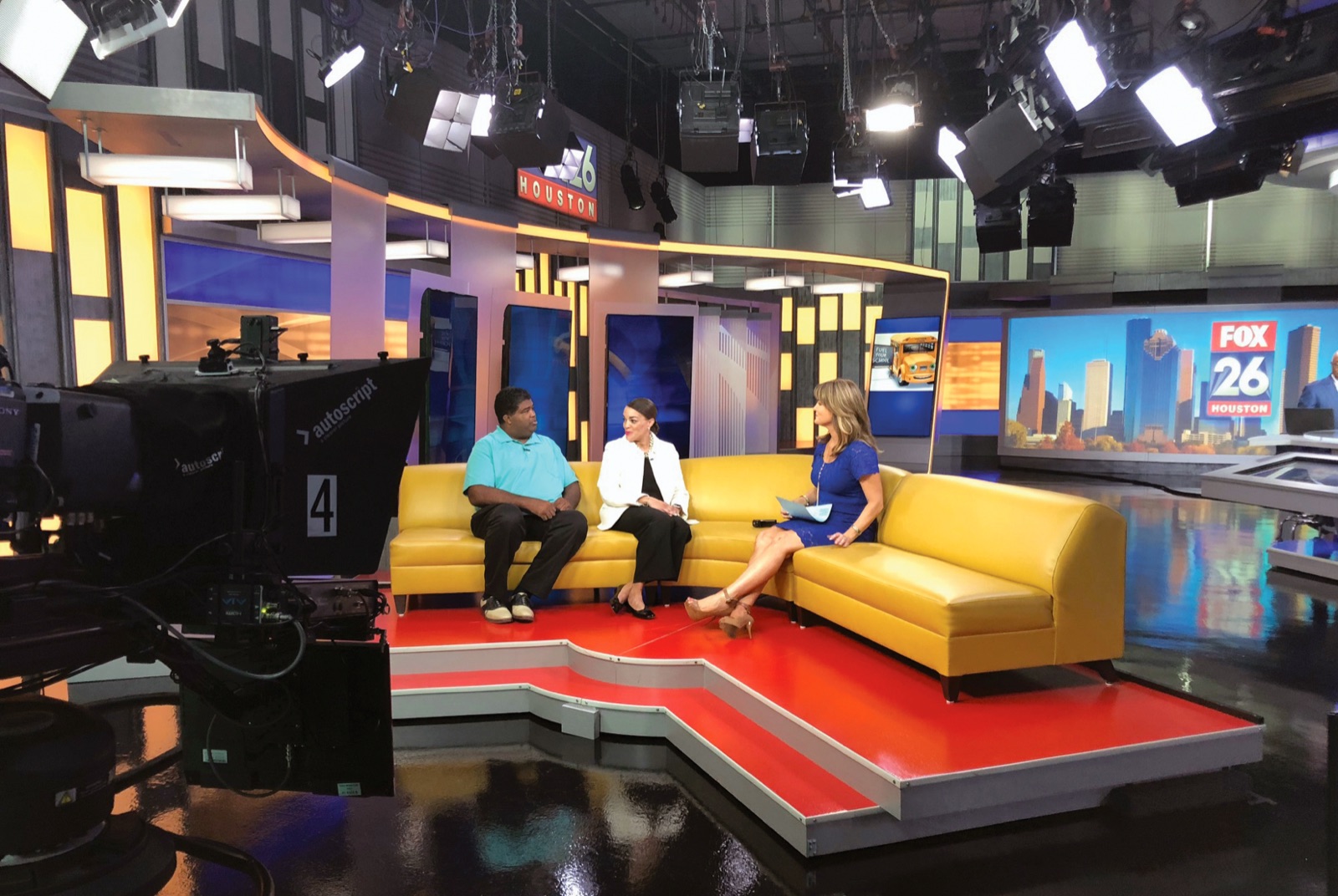 Alex Jones being interviewed on FOX 26 Houston