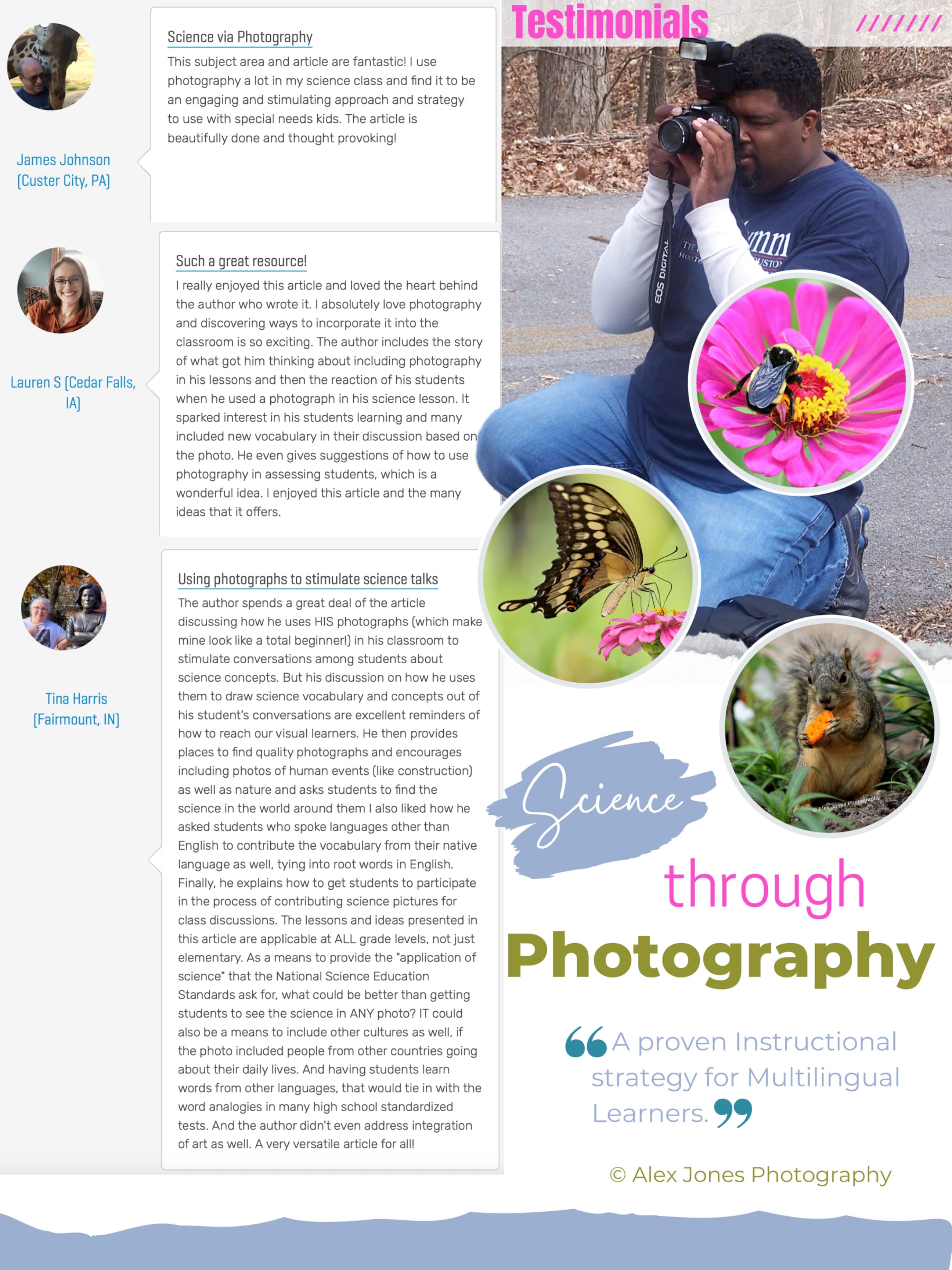Testimonials about Science Through Photography