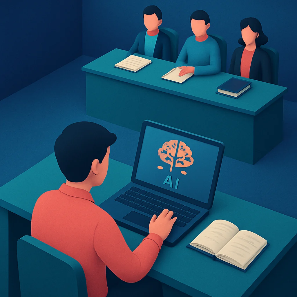 Mahasiswa belajar AI di kelas