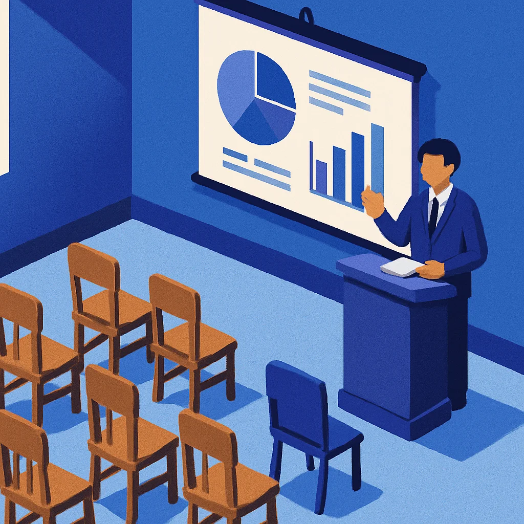 Contoh visualisasi data dalam presentasi