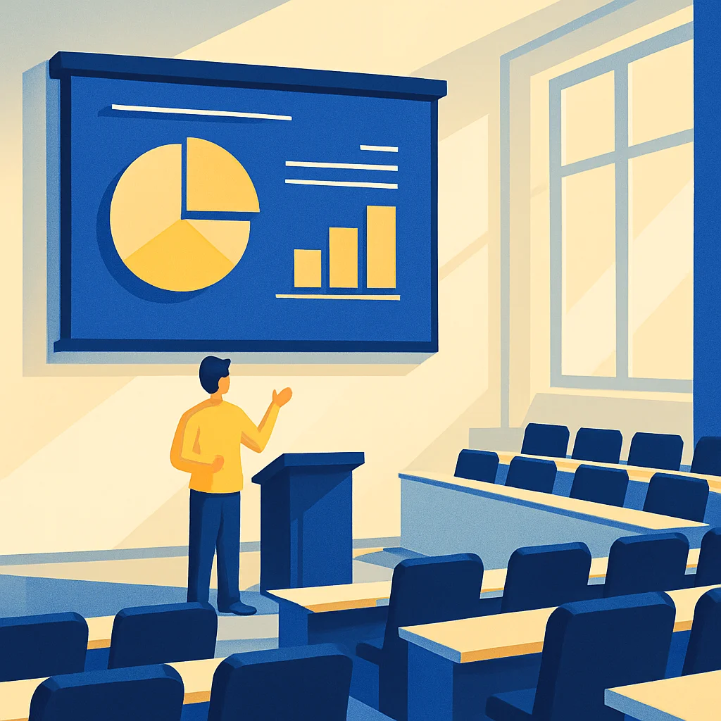Slide presentasi dengan desain menarik