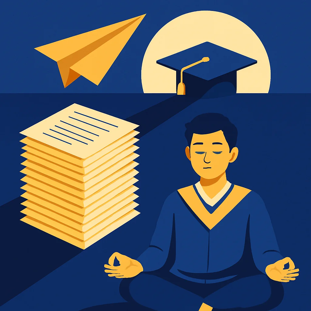 Mahasiswa melakukan teknik pernapasan