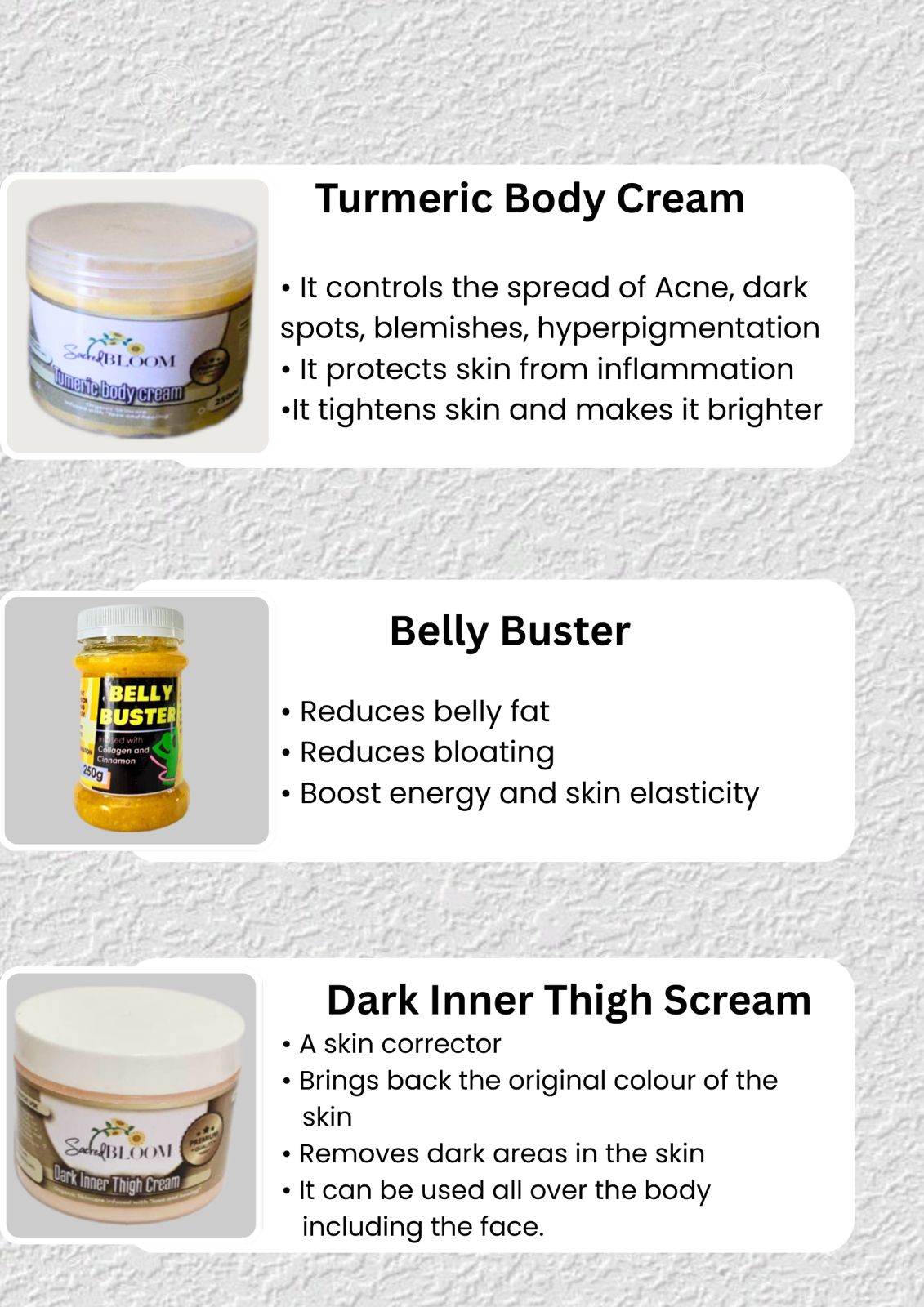 Skin care products