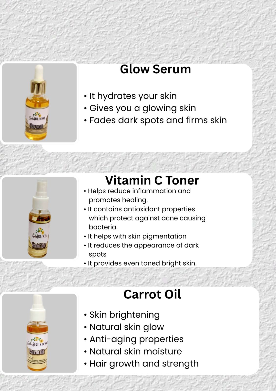 Skin care products