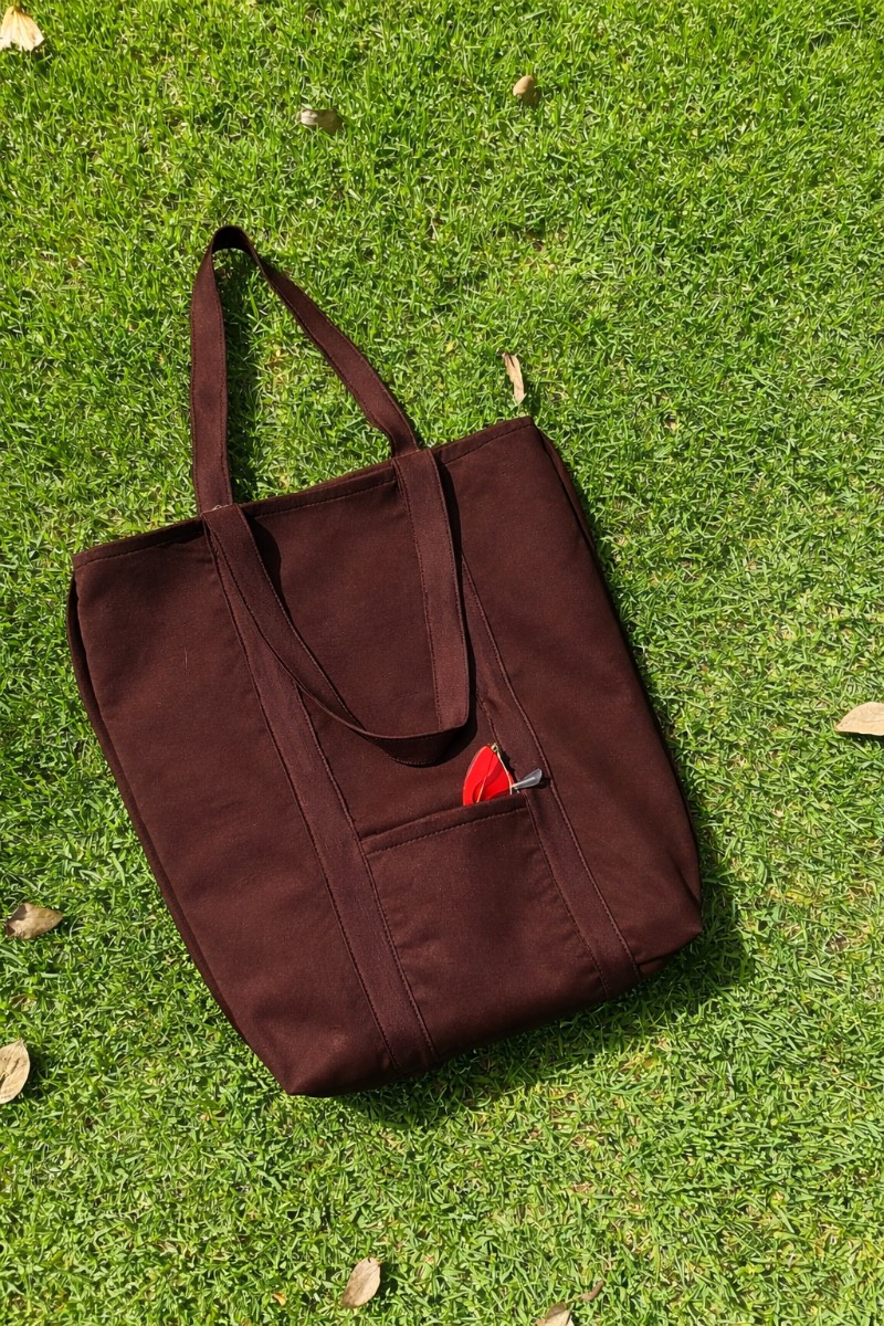 Signature Two-Tone scuba Tote & Chocolate luxe Tote