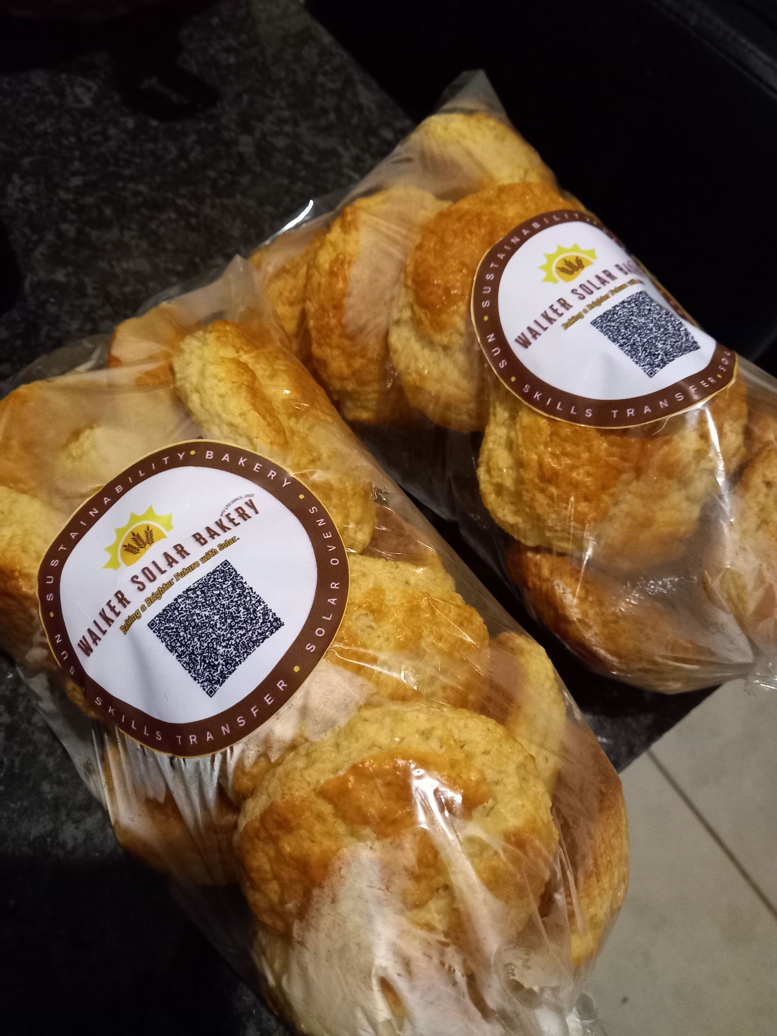 Solar equipment and baked goods
