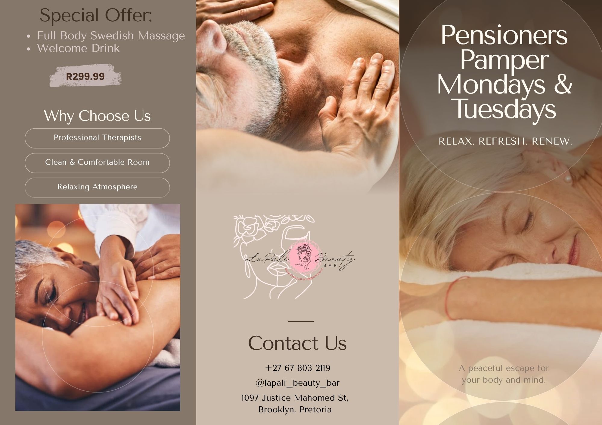 Body Slimming, Massages, Waxing & Facials