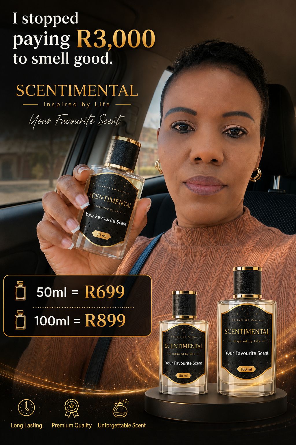 50ml & 100ml Long lasting perfumes