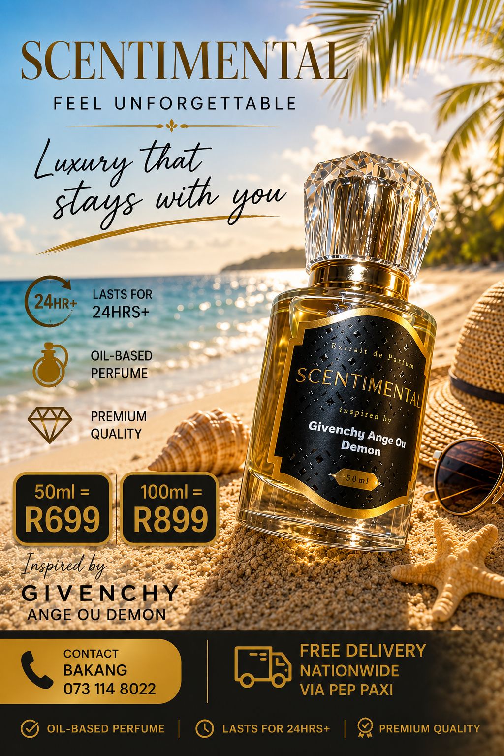 50ml & 100ml Long lasting perfumes